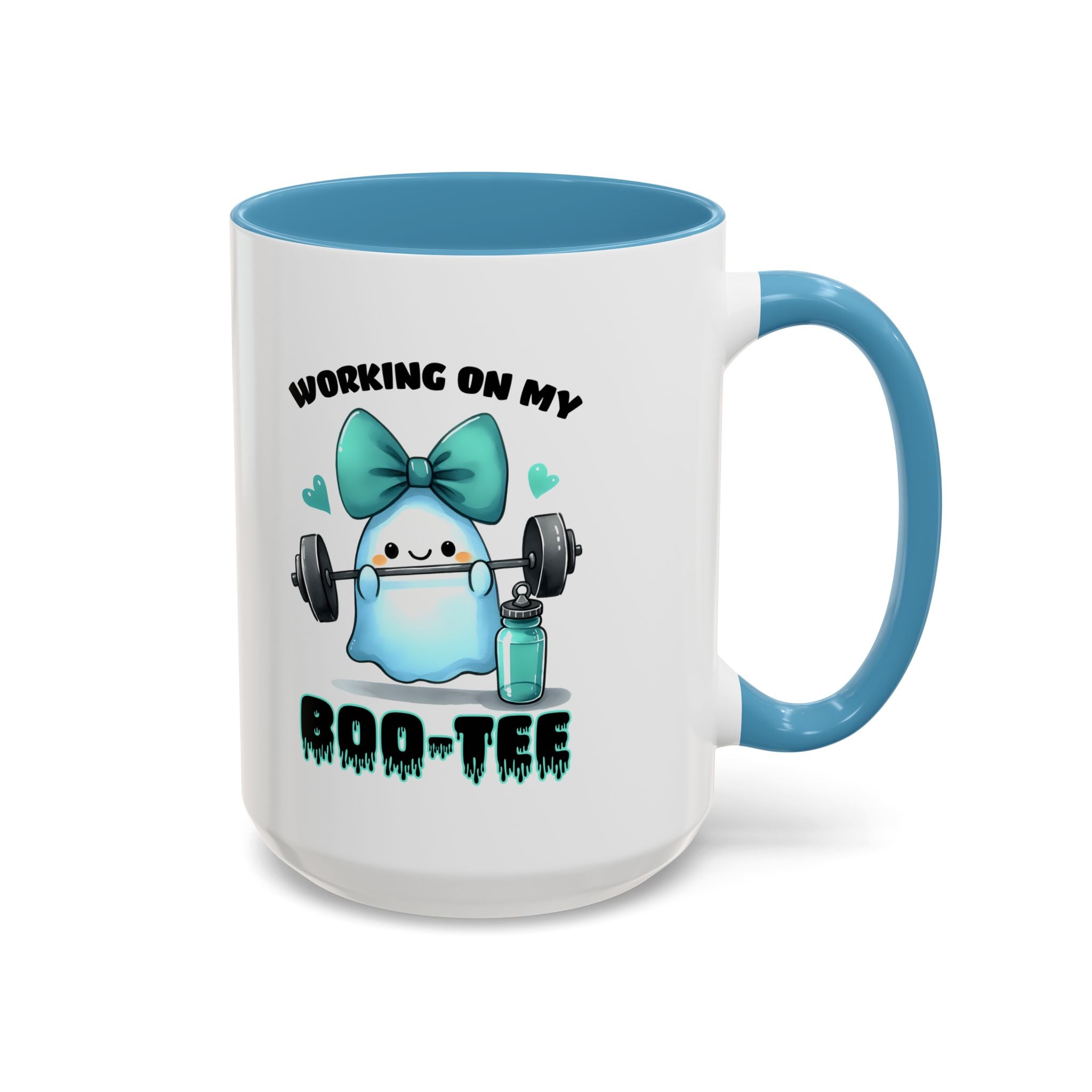 Fitness Motivation Coffee Mug, Workout Gift, Gym Decor, Boo-Tee Lover's Cup, Cute Ghost Mug
