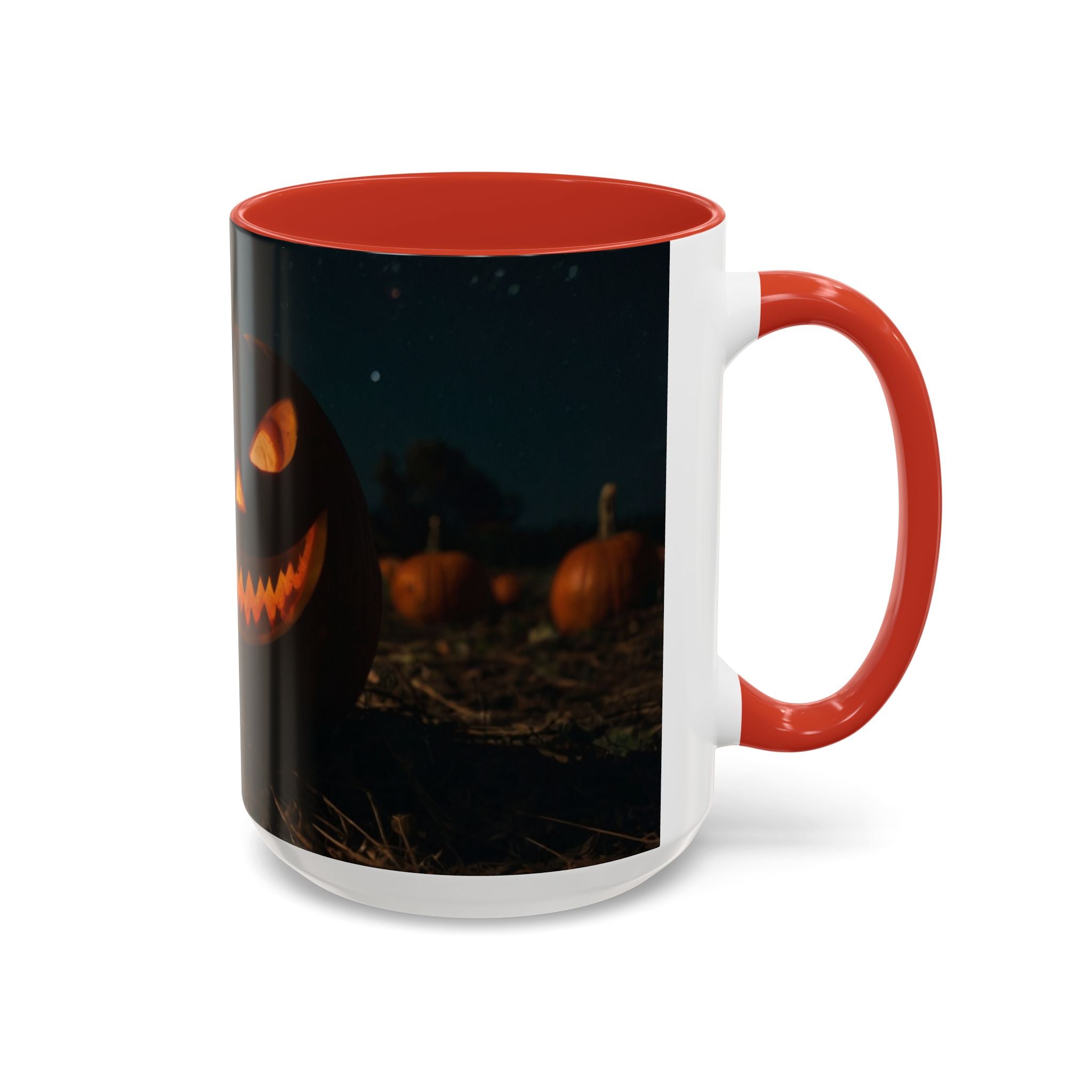 Halloween Pumpkin Accent Coffee Mug - Spooky Design for Fall Celebrations horror full moon
