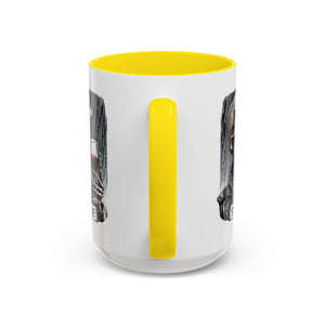 Stylish Skull Coffee Mug, Gothic Drinkware, Staying Alive Gift for Halloween, Funny Office Mug, Alternative Drinkware
