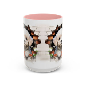 Cute Puppy Accent Coffee Mug - Adorable Dog Lover Gift, Pet-Themed Mug, Home Decor, Ideal for Gifts, Animal Enthusiast