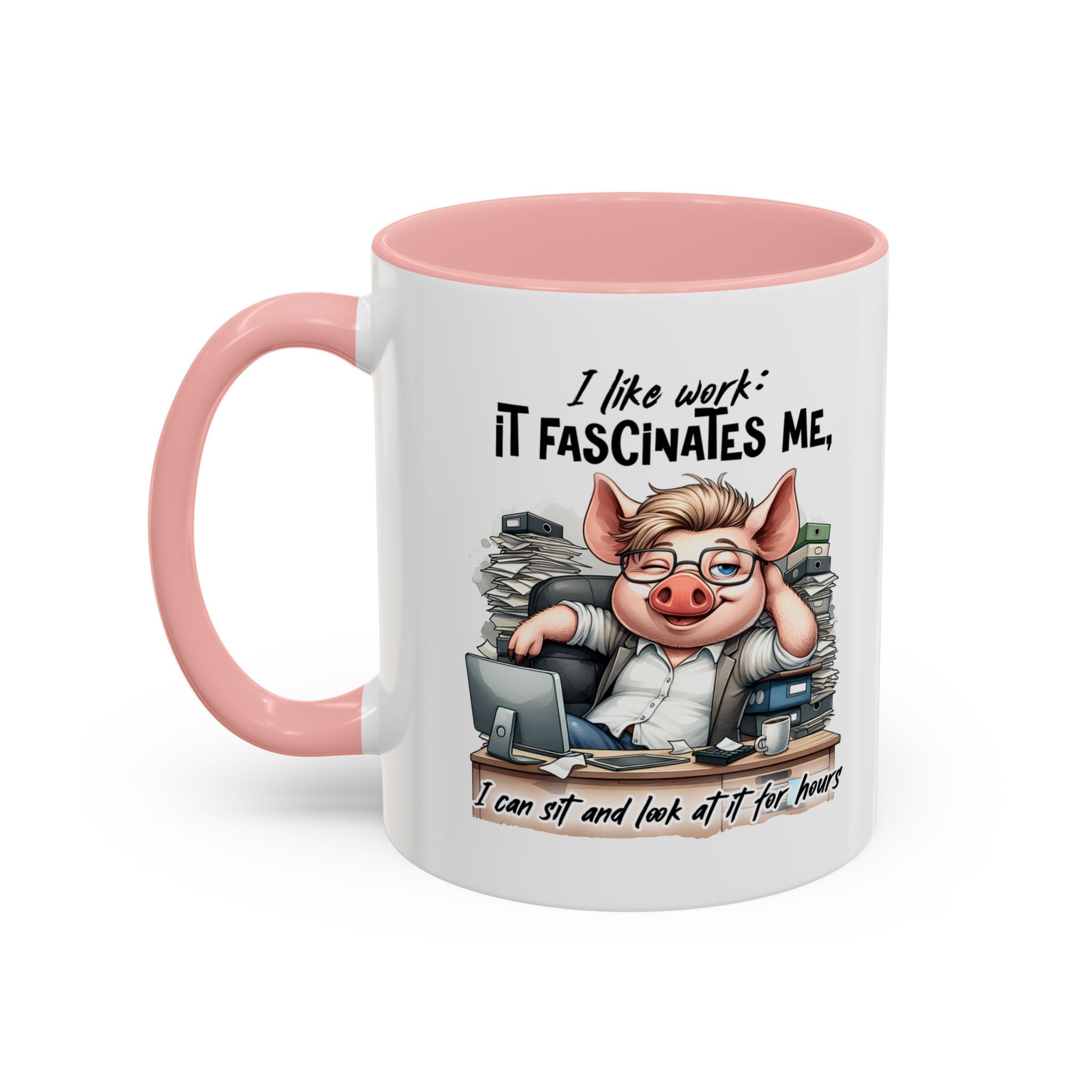 Whimsical Pig Coffee Mug, Funny Gift for Animal Lovers, Unique Office Mug, Cute Coffee Cup, Perfect for Birthdays, Holidays
