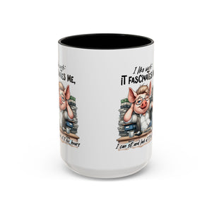 Whimsical Pig Coffee Mug, Funny Gift for Animal Lovers, Unique Office Mug, Cute Coffee Cup, Perfect for Birthdays, Holidays