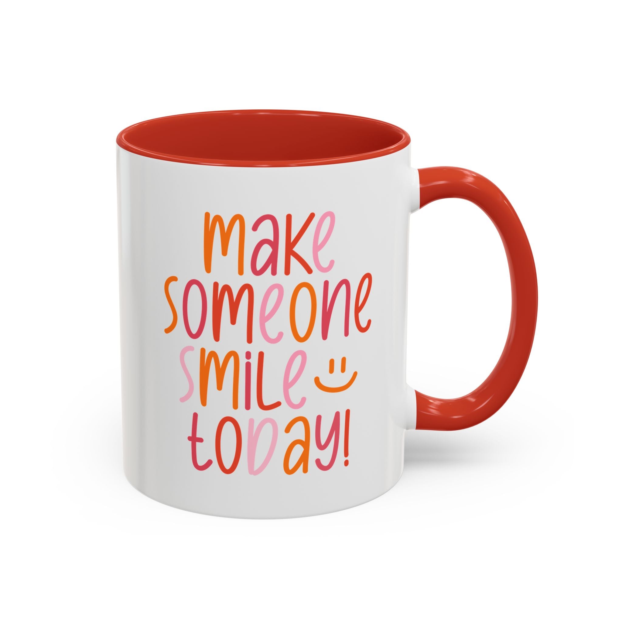 Motivational Coffee Mug - Make Someone Smile Today! - Gift for Friend, Inspirational, Cute Coffee Cup, Office Mug, Cheerful Drinkware