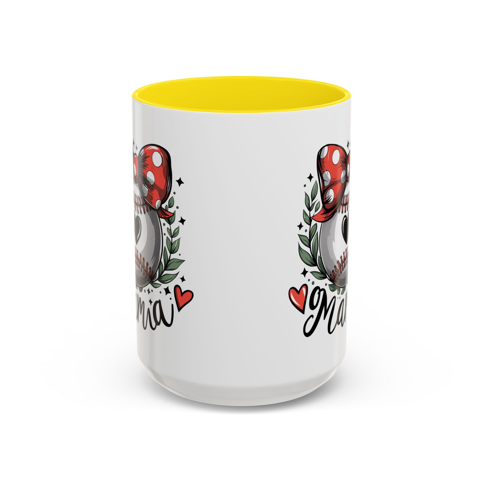 Mama's Accent Coffee Mug | Baseball & Heart Design | Gift for Mom, Mother's Day, Birthday, Coffee Lovers, Baseball Fans
