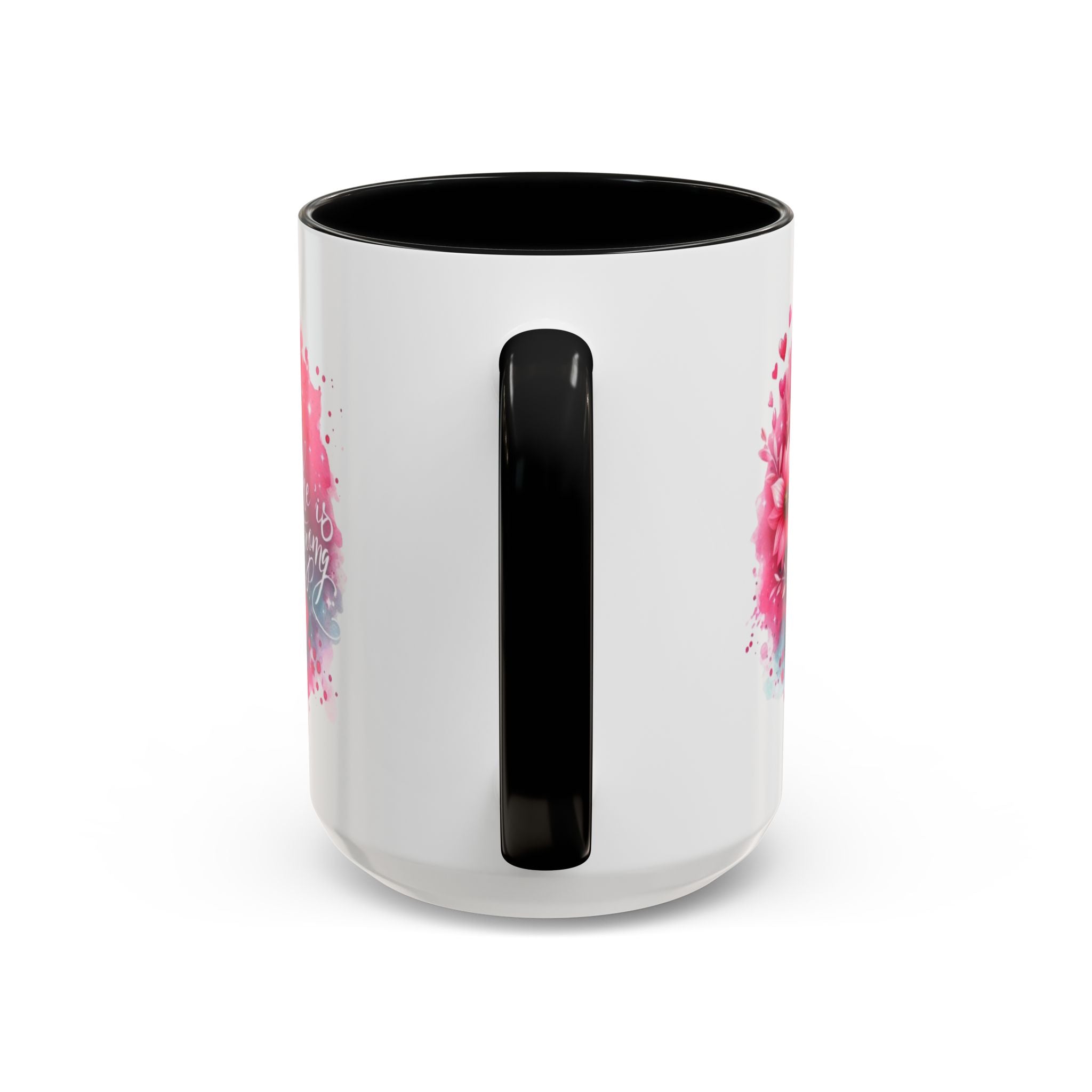 Breast Cancer Awareness Coffee Mug - Inspirational Gift, Motivational Drinkware, Supportive Cup, Pink Ribbon Design, She Is Strong