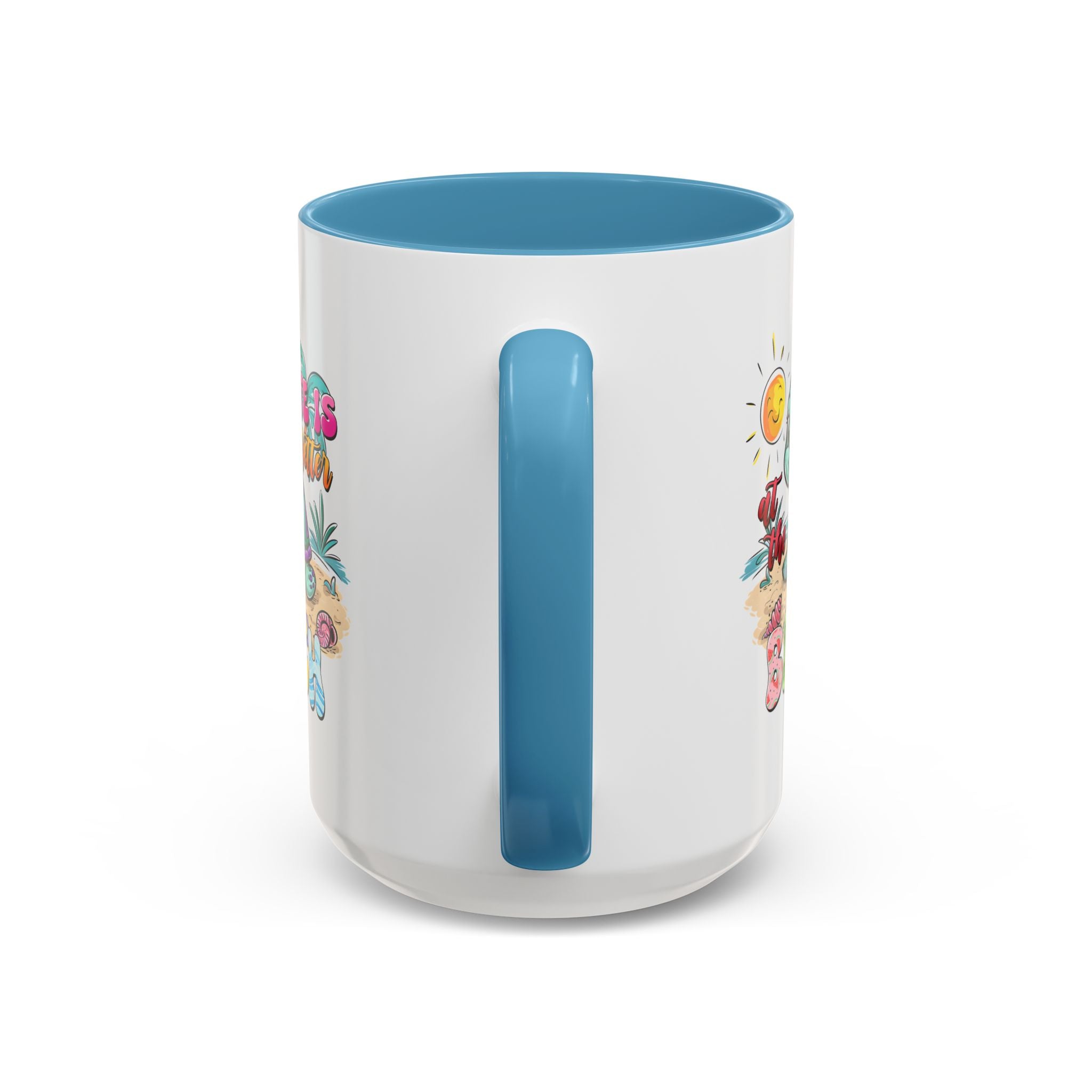 Beach Vibe Accent Coffee Mug - "Life is Better at the Beach" Design turtle animal lover