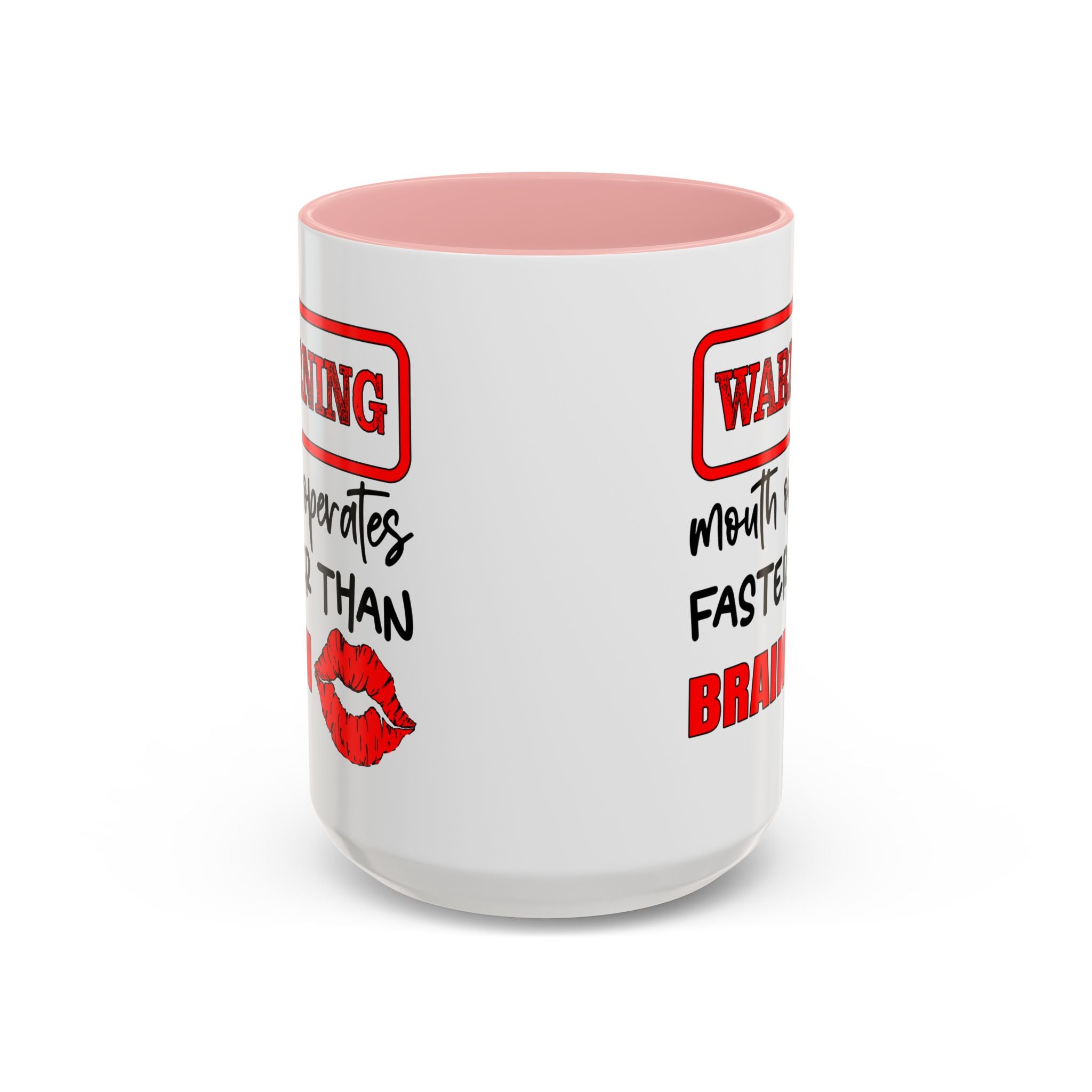 Funny Warning Coffee Mug - 'Mouth Operates Faster Than Brain' - Perfect for Coffee Lovers