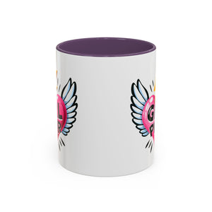 Empowering Heart Coffee Mug | Inspirational Gift for Women, GRL PWR Mug, Cute Kitchen Decor, Unique Friendship Gift, Motivational Coffee Cup
