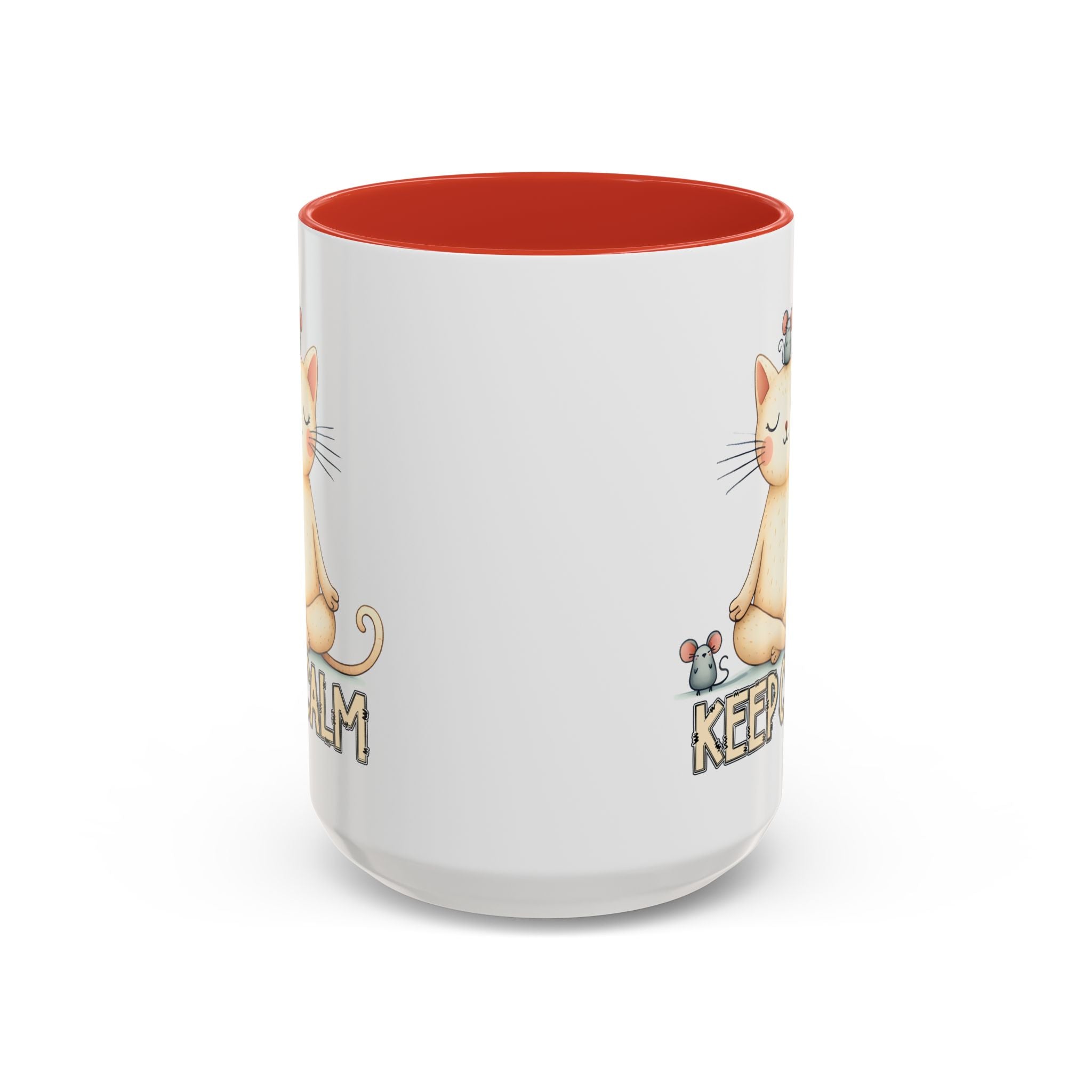 Serene Cat Coffee Mug, Funny Pet Lover's Gift, Cute Keepsake for Relaxation, Relaxing Drinkware, Quirky Home Decor
