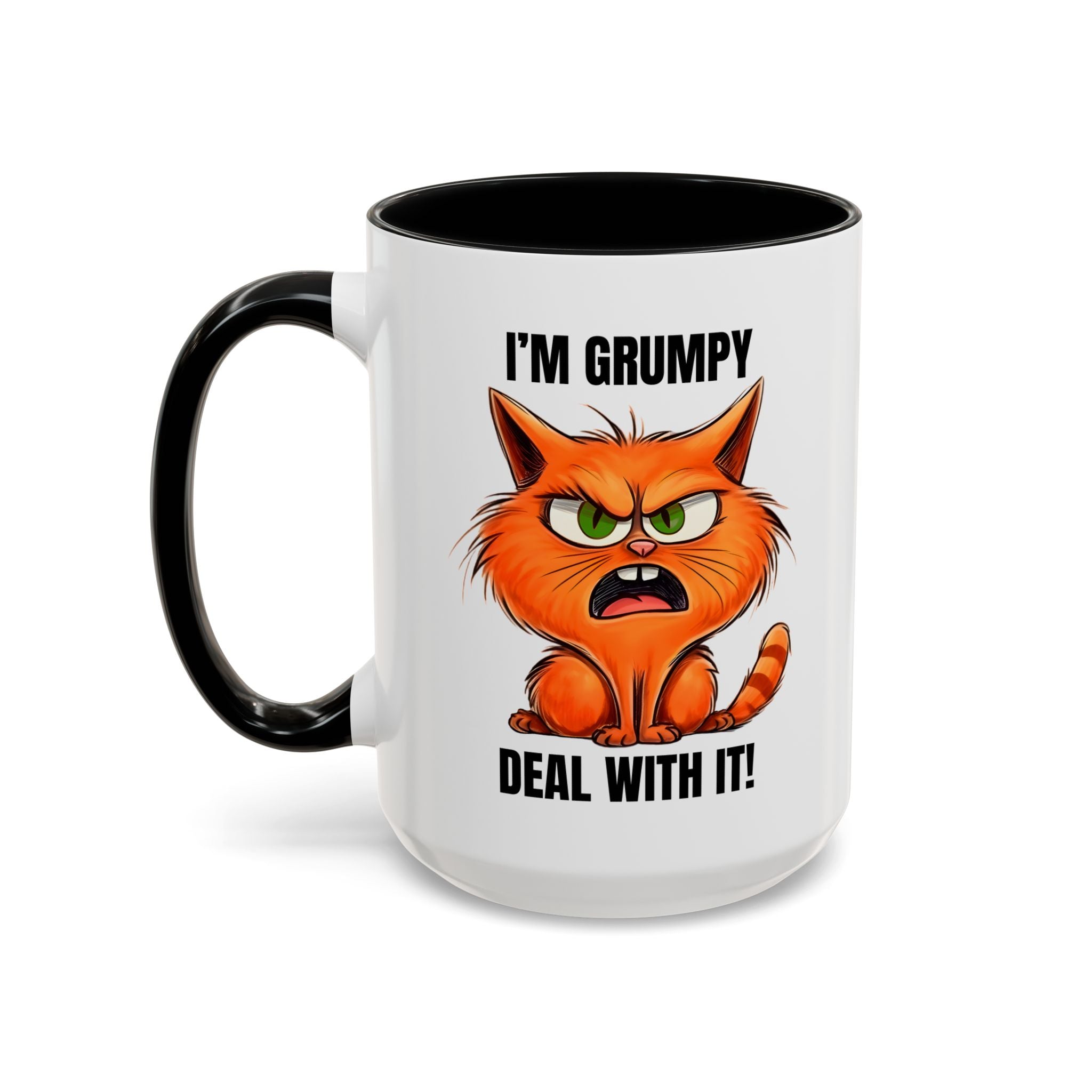 Grumpy Cat Coffee Mug, Funny Cat Mug, Gift for Cat Lovers, Office Coffee Cup, Humor Mug, 11oz 15oz