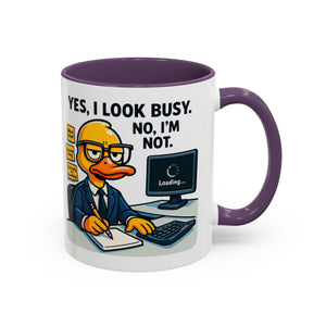 Funny Office Mug, Quirky Coffee Cup, Duck Humor Mug, Gift for Coworkers, Cute Desk Mug
