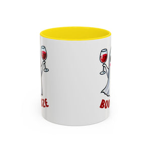 Boozy Ghost Accent Coffee Mug | Funny Halloween Tea Cup, Spooky Gift, Halloween Decor, Ghost Mug for Parties, Unique Drinkware
