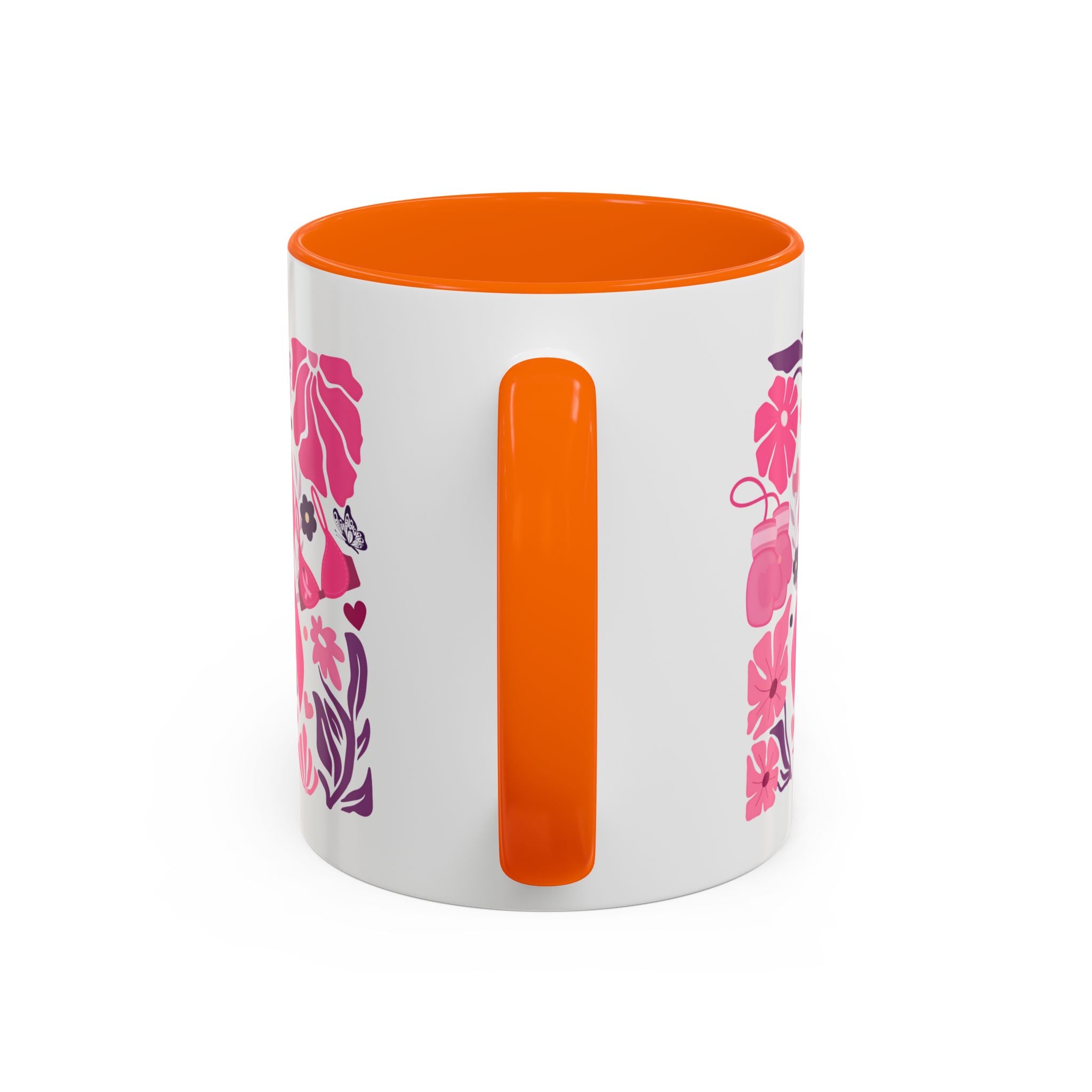 Pink Floral Awareness Coffee Mug, Breast Cancer Awareness Mug, Gift for Her, Supportive Drinkware, Motivational Mug