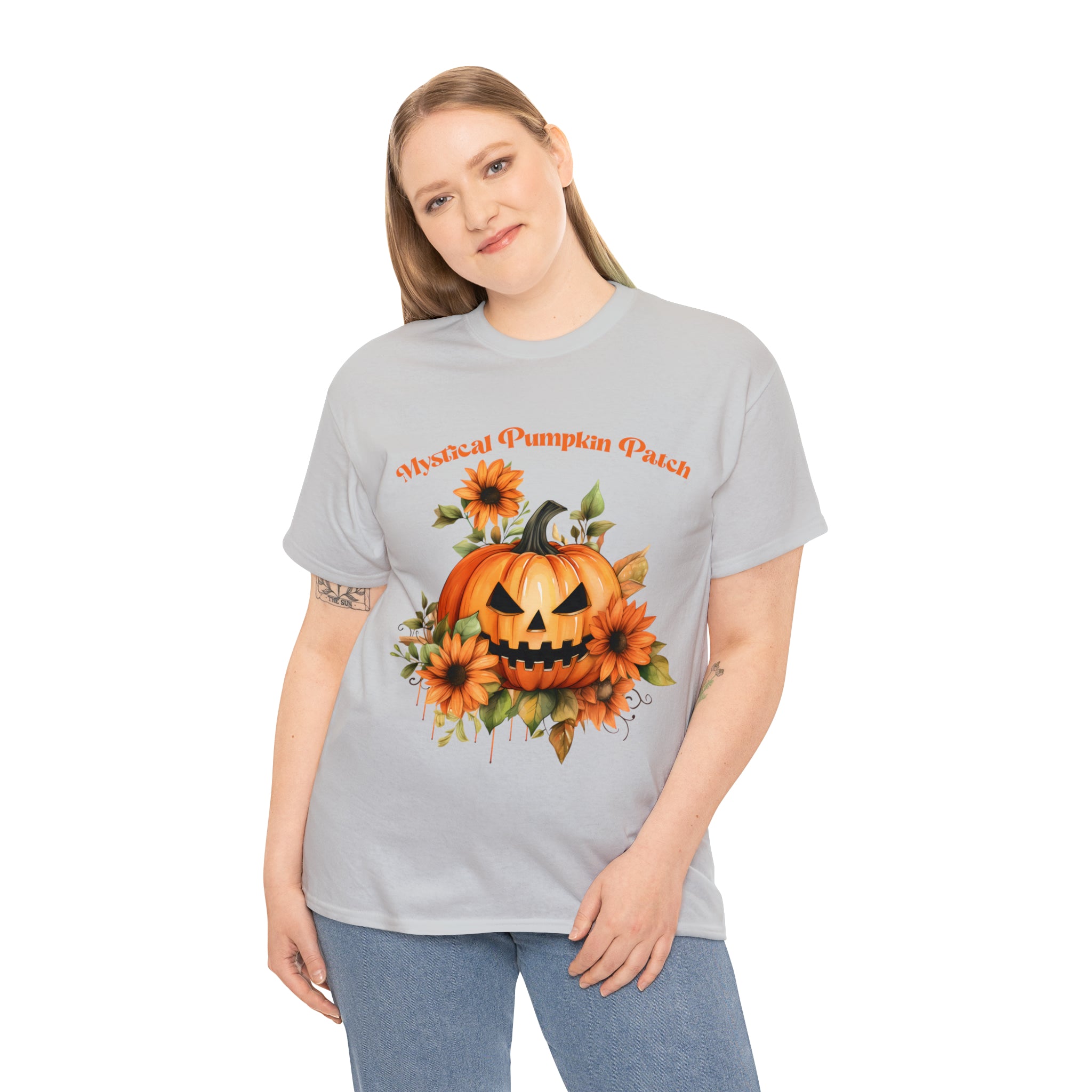 Halloween unisex t shirt mystical pumkin patch fall fun stocking stuffer Unisex Heavy Cotton Tee