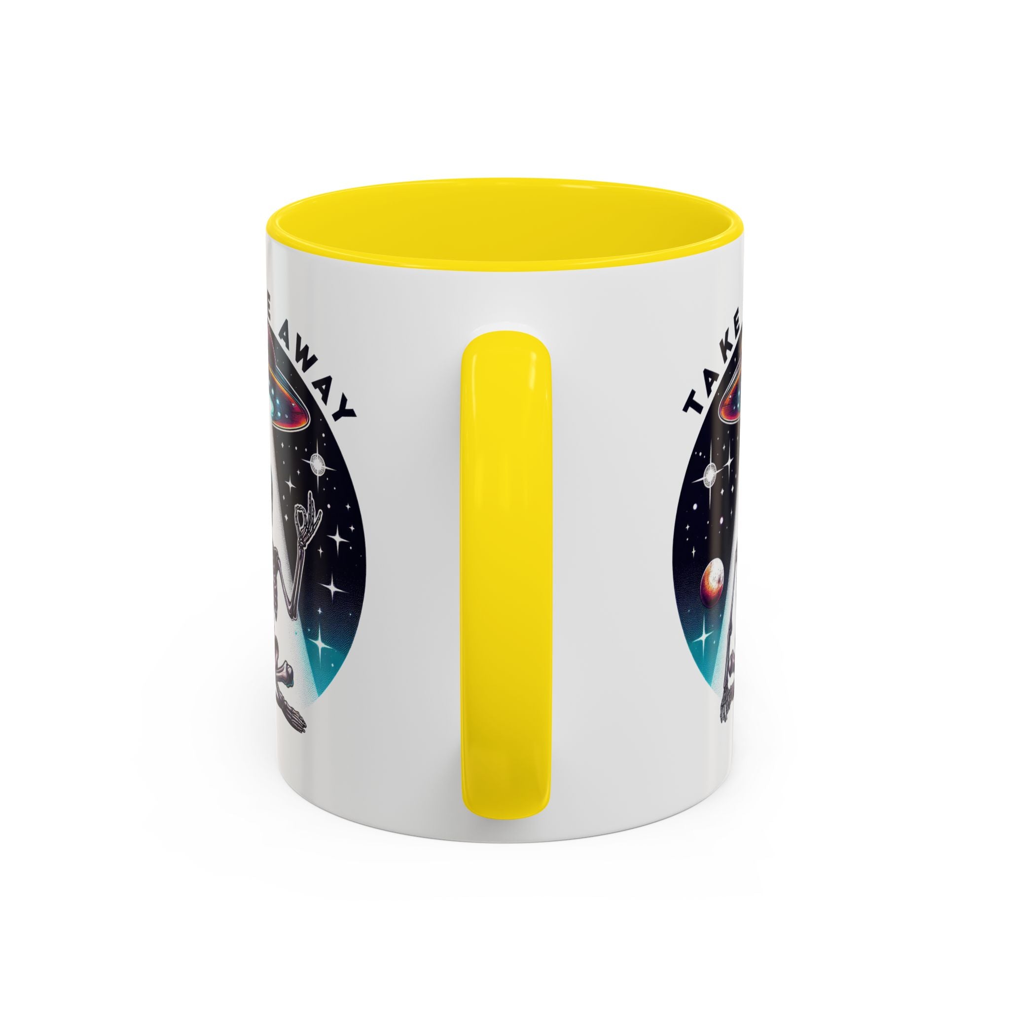 Galactic Skeleton Coffee Mug, Take Me Away Mug, Space-Themed Mug, Unique Gift for alien Lovers, Sci-Fi Cafe Mug