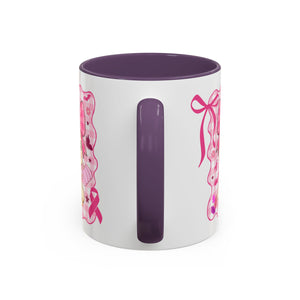 Pink Ribbon Duck Coffee Mug for Breast Cancer Awareness, Cute Gift for Her, Supportive Breast Cancer Mug, Unique Coffee Cup, Holiday Present