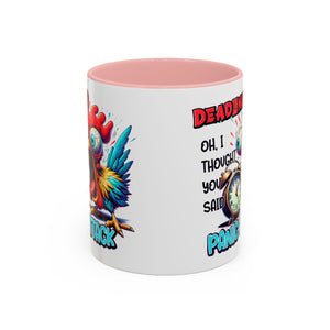 Funny Panic Attack Coffee Mug, Quirky Rooster Mug for Stress Relief, Gift for Teachers, Office Humor, Coworker Gift, Fun Coffee Cup