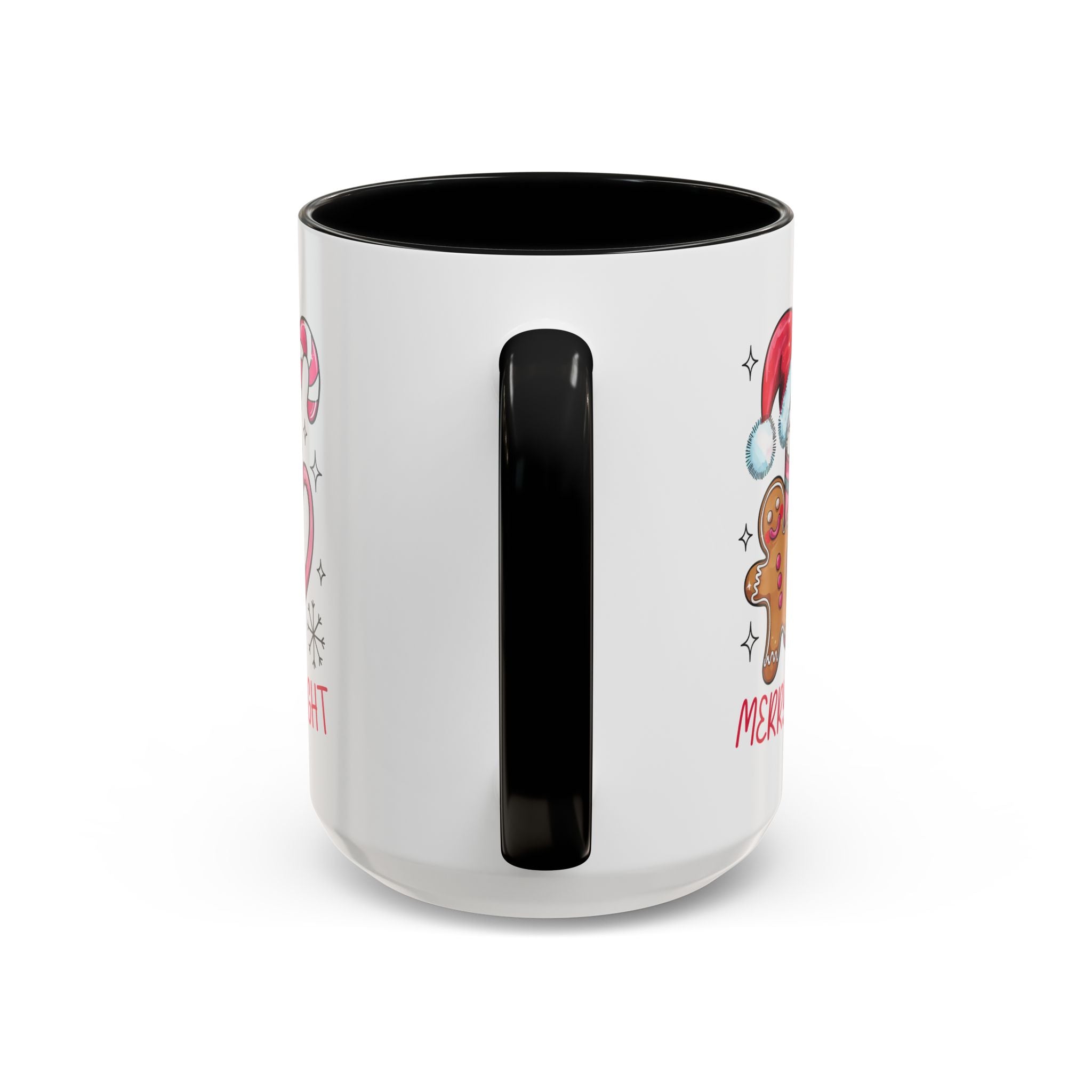 Festive Gingerbread Coffee Mug, Christmas Gift, Holiday Coffee Cup, Merry & Bright Mug, Winter Mug, Hot Chocolate Holder