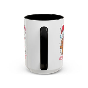 Festive Gingerbread Coffee Mug, Christmas Gift, Holiday Coffee Cup, Merry & Bright Mug, Winter Mug, Hot Chocolate Holder