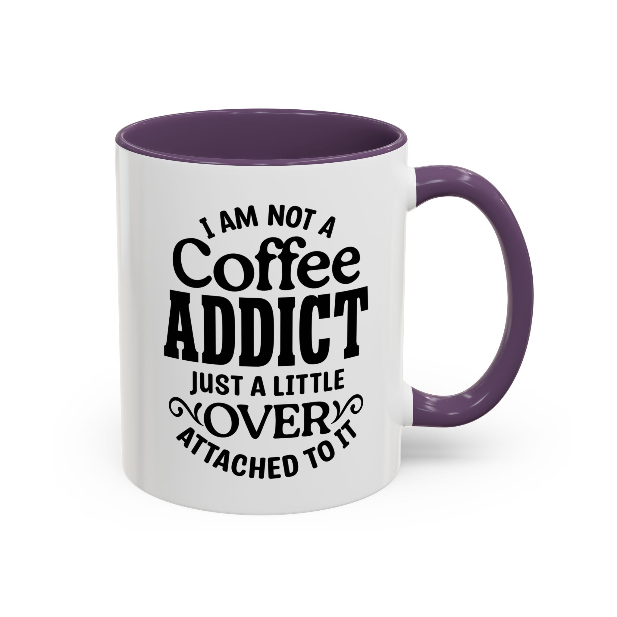 Coffee Addict Mug, Funny Coffee Lover Gift, Black Accent Mug, Warm Beverage Cup, Office Humor Drinkware
