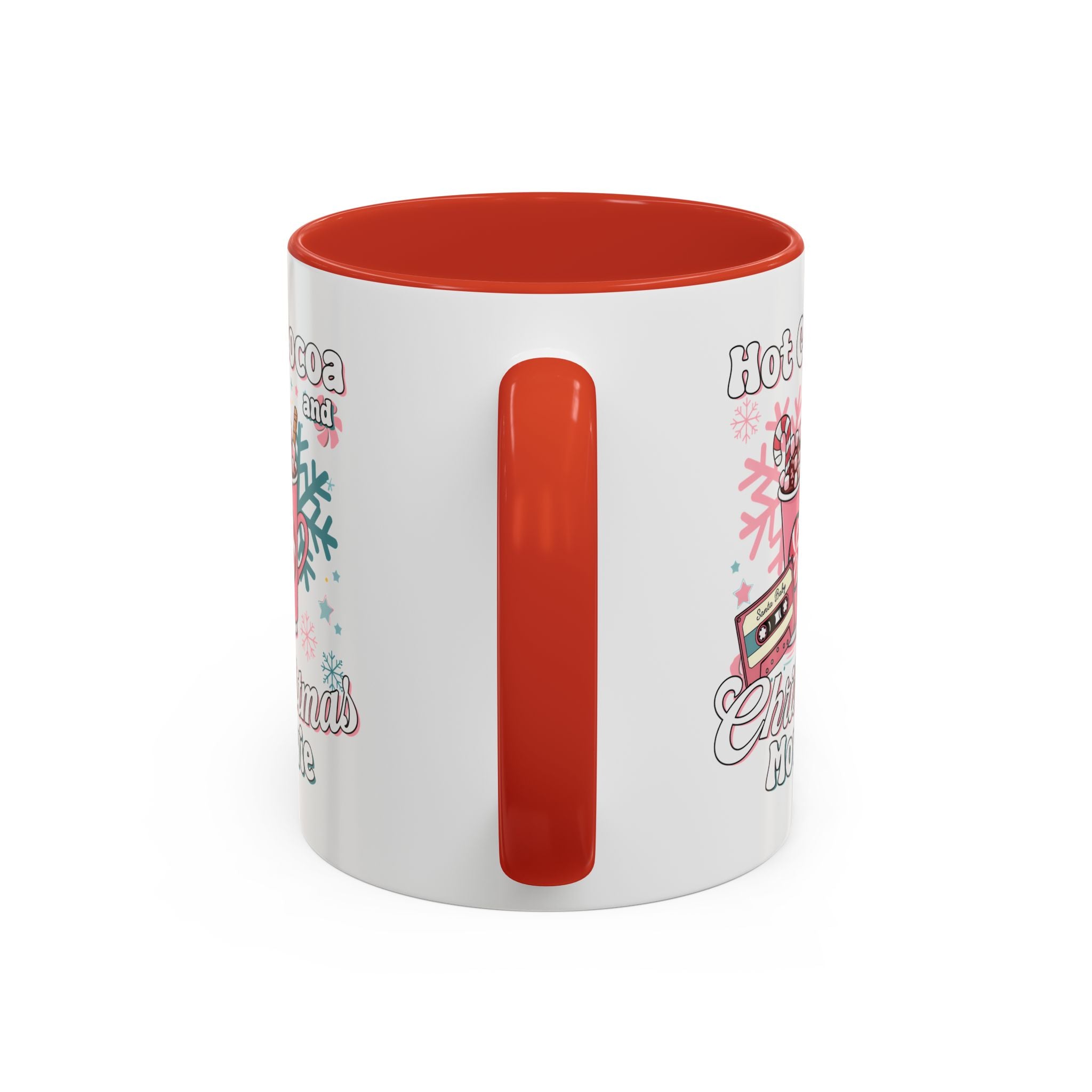 Hot Cocoa & Christmas Movie Mug, Cozy Holiday Cup, Winter Gift, Festive Beverage Container, Cute Coffee Mug