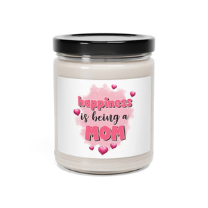 happiness is being a mom mother's day gift  Scented Soy Candle, 9oz