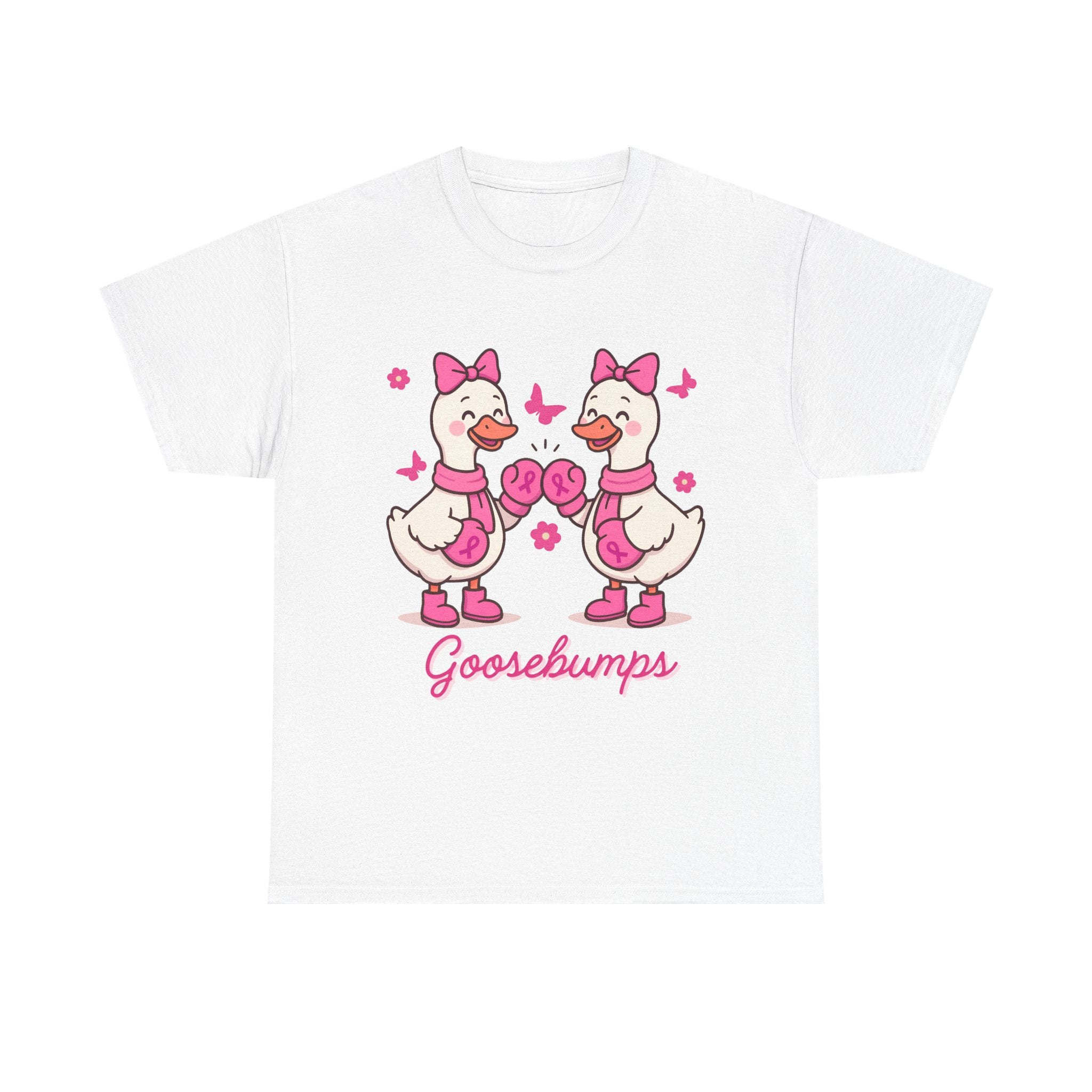 Cancer awareness Goosebumps Unisex Cotton Tee for Animal Lovers, Gift for Friends, Casual Wear,
