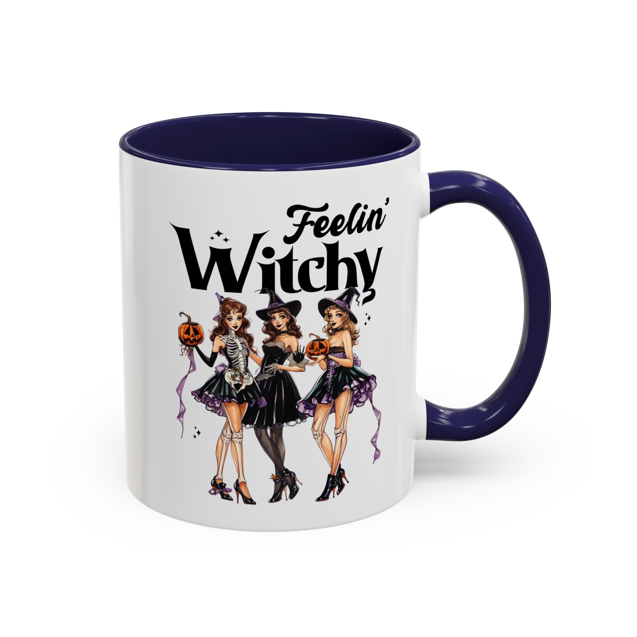 Witchy Accent Coffee Mug - Spooky Halloween Mug, Witchy Decor, Gift for Her, Fall Coffee Cup, Party Mug