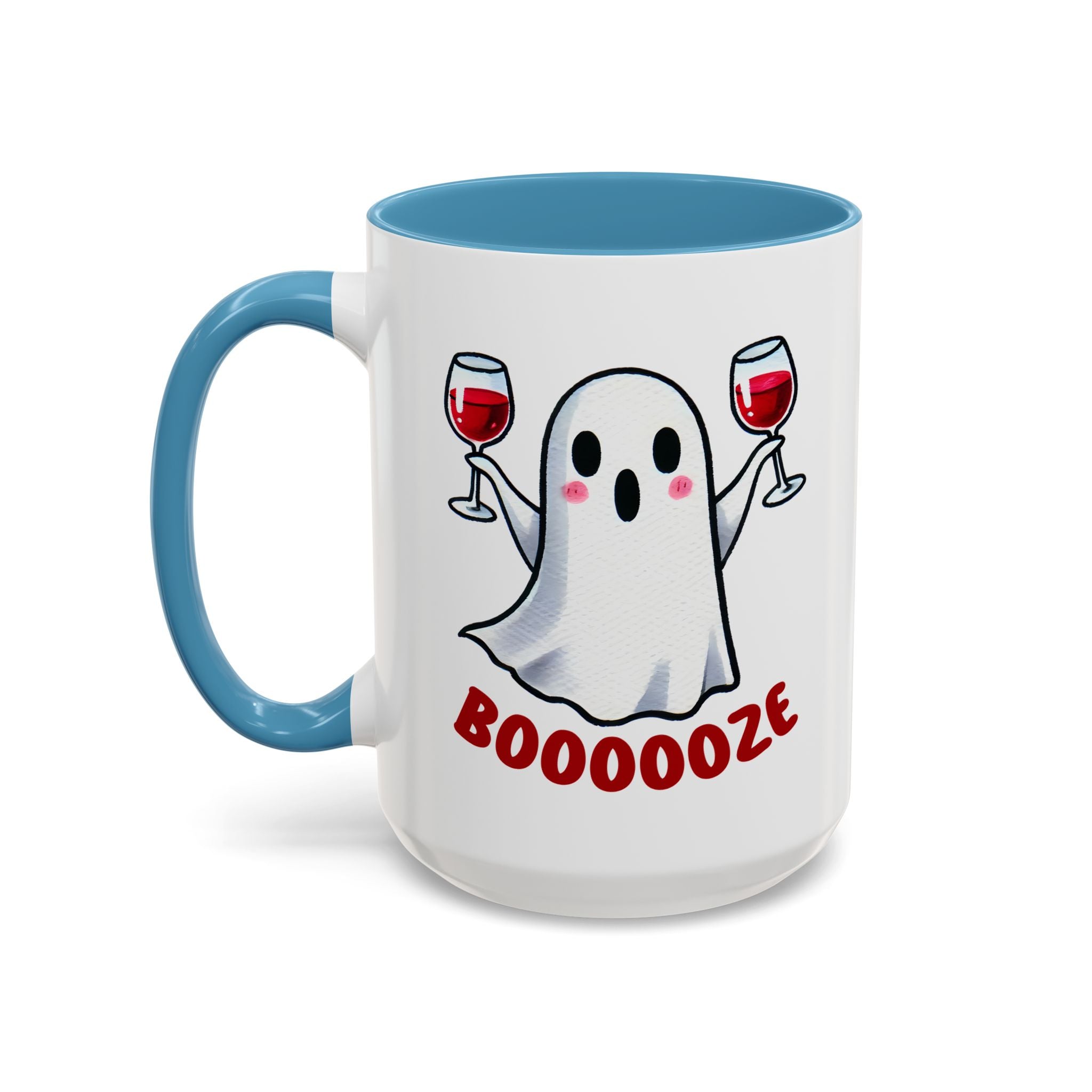 Boozy Ghost Accent Coffee Mug | Funny Halloween Tea Cup, Spooky Gift, Halloween Decor, Ghost Mug for Parties, Unique Drinkware