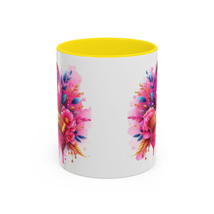 Inspirational Warrior Coffee Mug - Floral Design, Encouragement Gift, Cancer Awareness, Motivational Cup, Supportive Drinkware