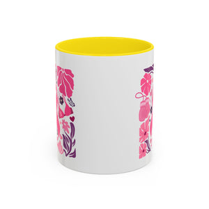 Pink Floral Awareness Coffee Mug, Breast Cancer Awareness Mug, Gift for Her, Supportive Drinkware, Motivational Mug