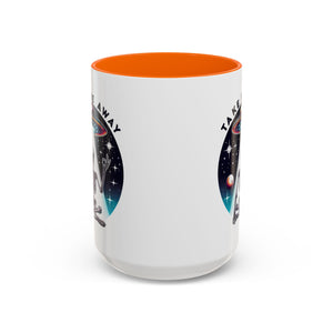 Galactic Skeleton Coffee Mug, Take Me Away Mug, Space-Themed Mug, Unique Gift for alien Lovers, Sci-Fi Cafe Mug