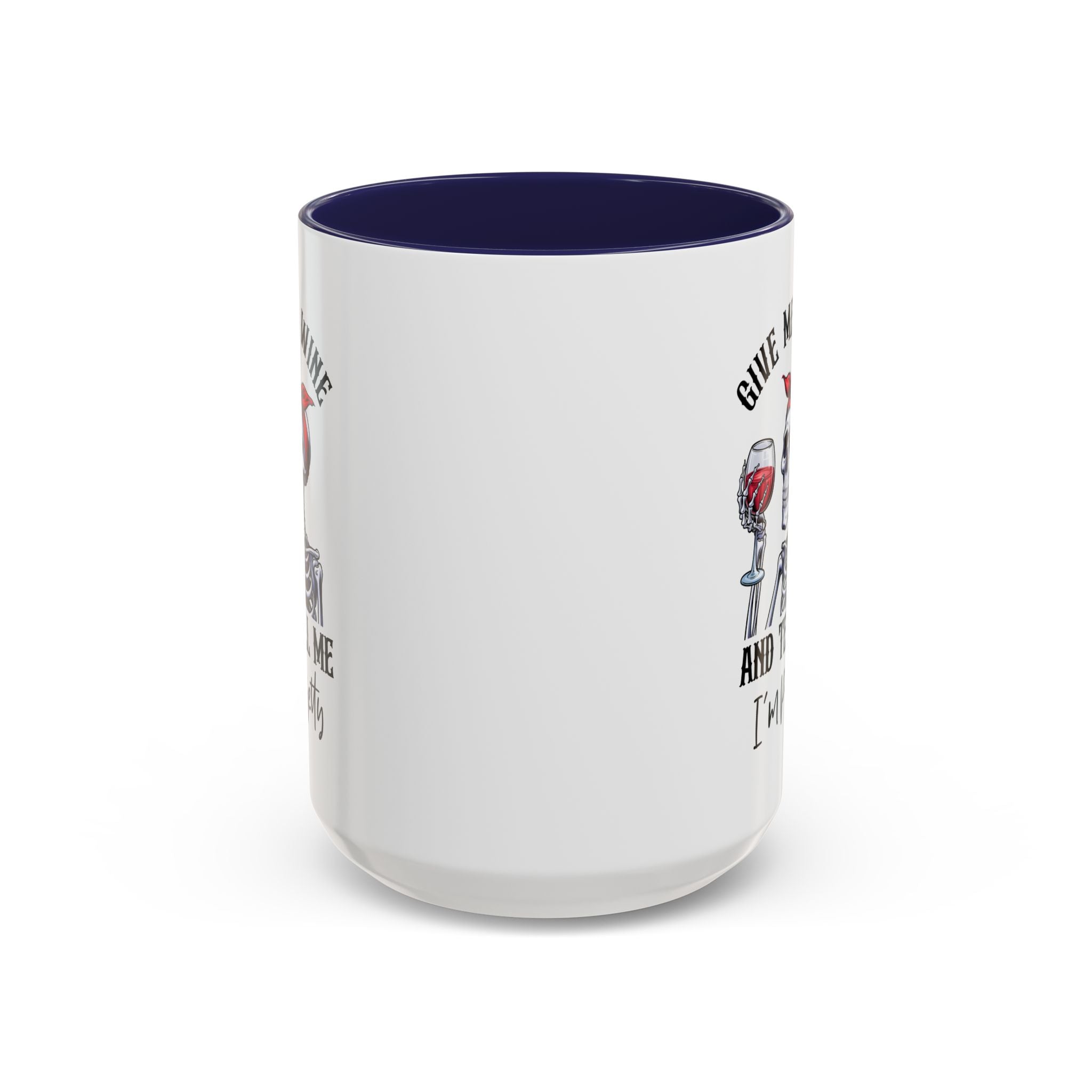 Skeleton Wine Coffee Mug, Funny Gift for Wine Lovers, Halloween Decor, Office Coffee Cup, Unique Skeleton Mug