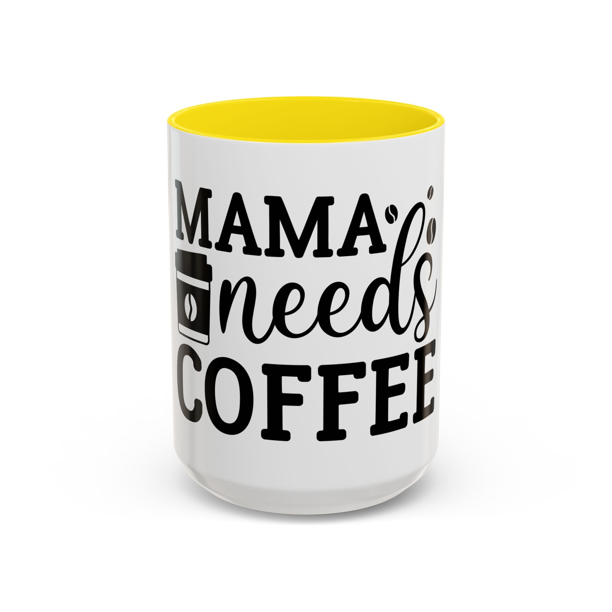 mama needs coffee funny humor Accent Coffee Mug (11, 15oz) mother gift