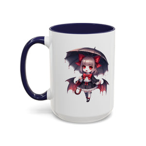 Gothic vampire girl  horror art Accent Coffee Mug (11, 15oz)