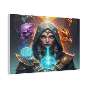 Mystical Sorceress Canvas Artwork - Fantasy Wall Decor