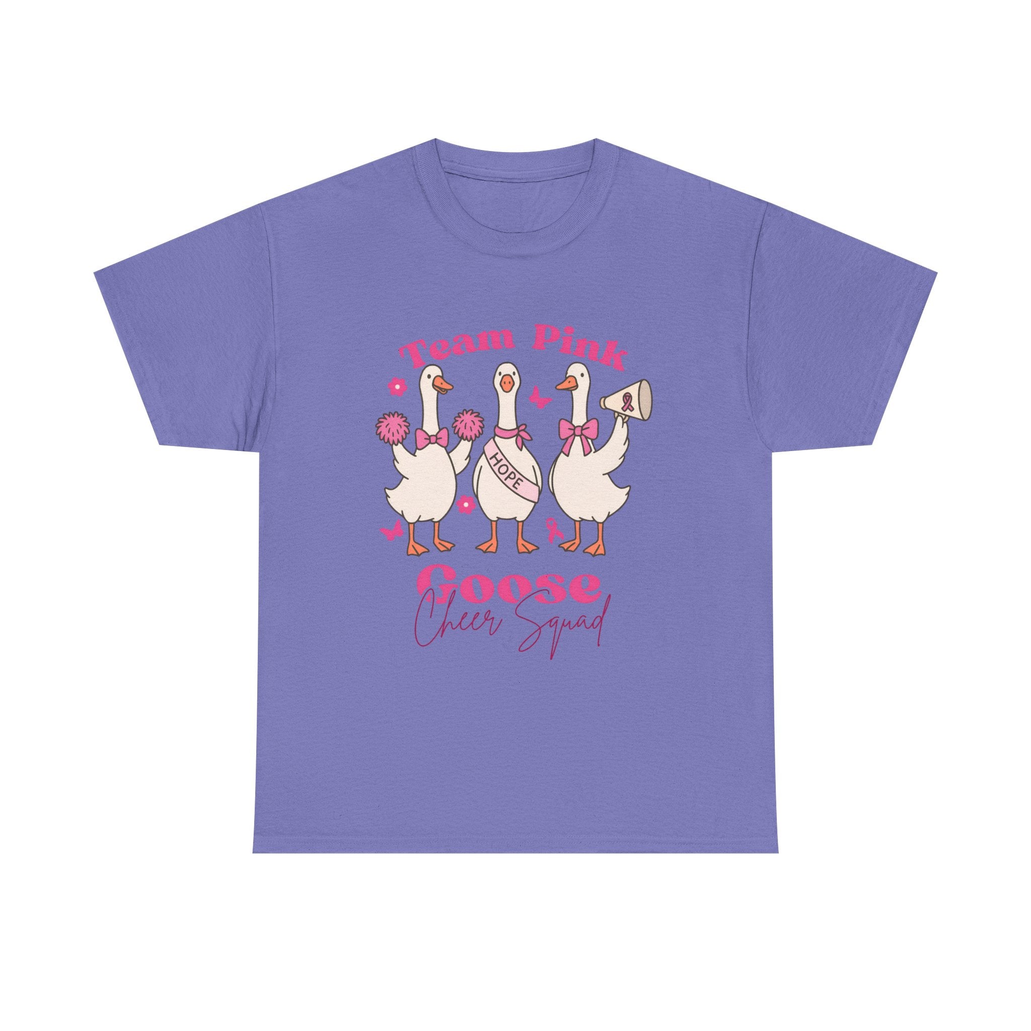 cancer awareness Cheer Squad Goose Tee - Perfect for Cheerleaders, Team Spirit, Bird Lovers, Fun Gifts, Casual Wear