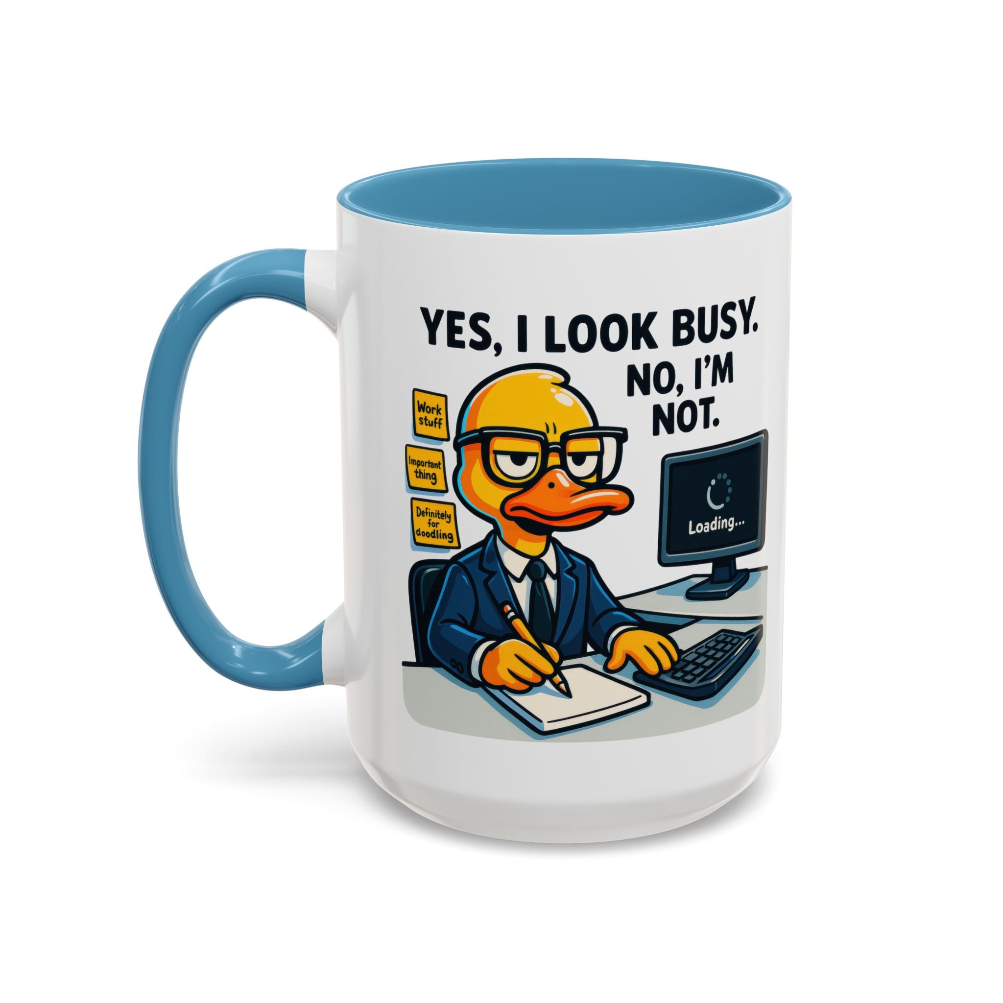 Funny Office Mug, Quirky Coffee Cup, Duck Humor Mug, Gift for Coworkers, Cute Desk Mug