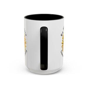Sunflower Smile Accent Coffee Mug - Cheerful Gift for Friends, Inspirational Mug, 11oz/15oz, Daily Motivation, Brighten Someone's Day