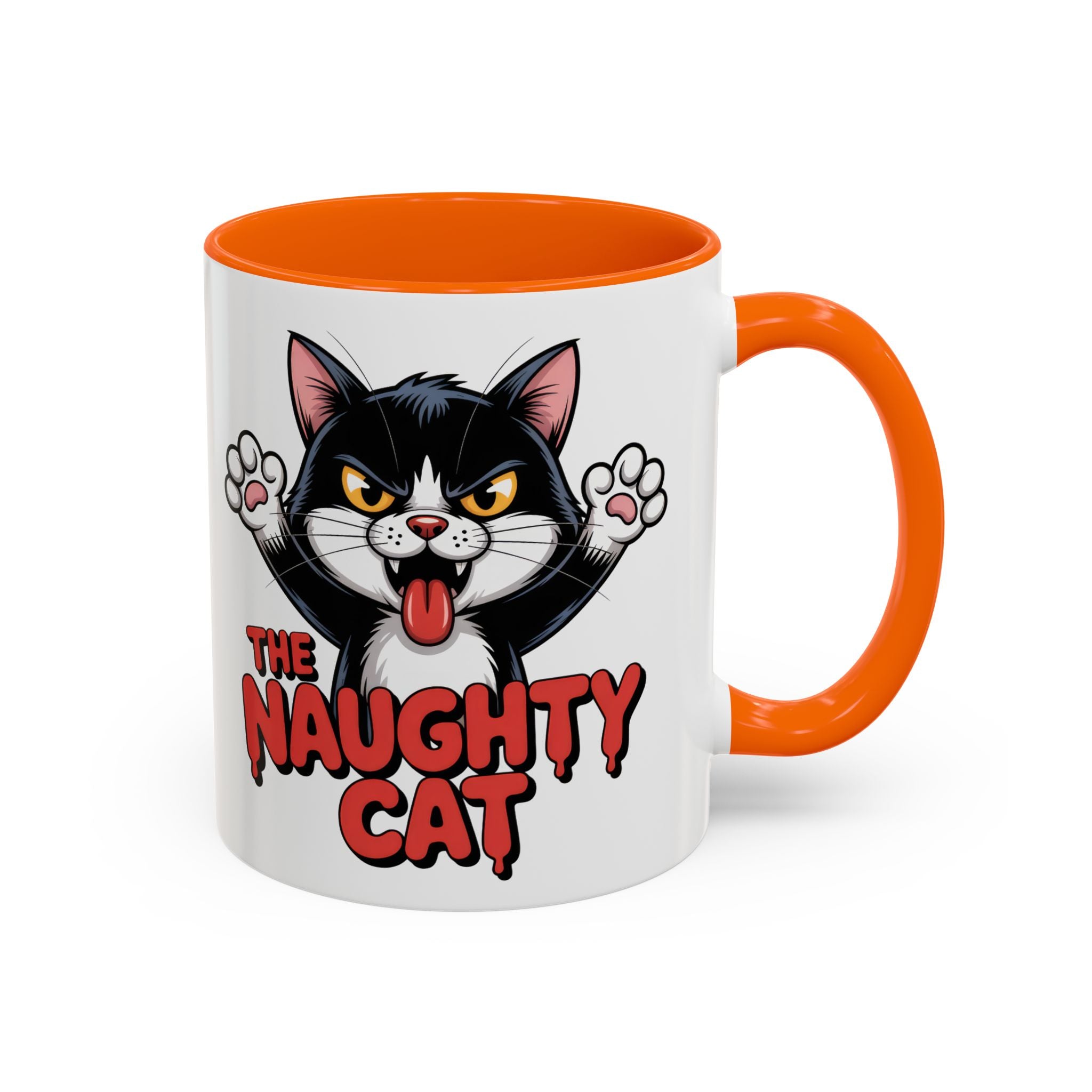 The Naughty Cat Accent Coffee Mug — Funny Cat Lover Gift (11/15oz)
