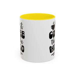 First Coffee Then the World - Stylish Accent Coffee Mug for Coffee Lovers, Gift for Friends, Kitchen Decor, Office Mug, Holiday Present