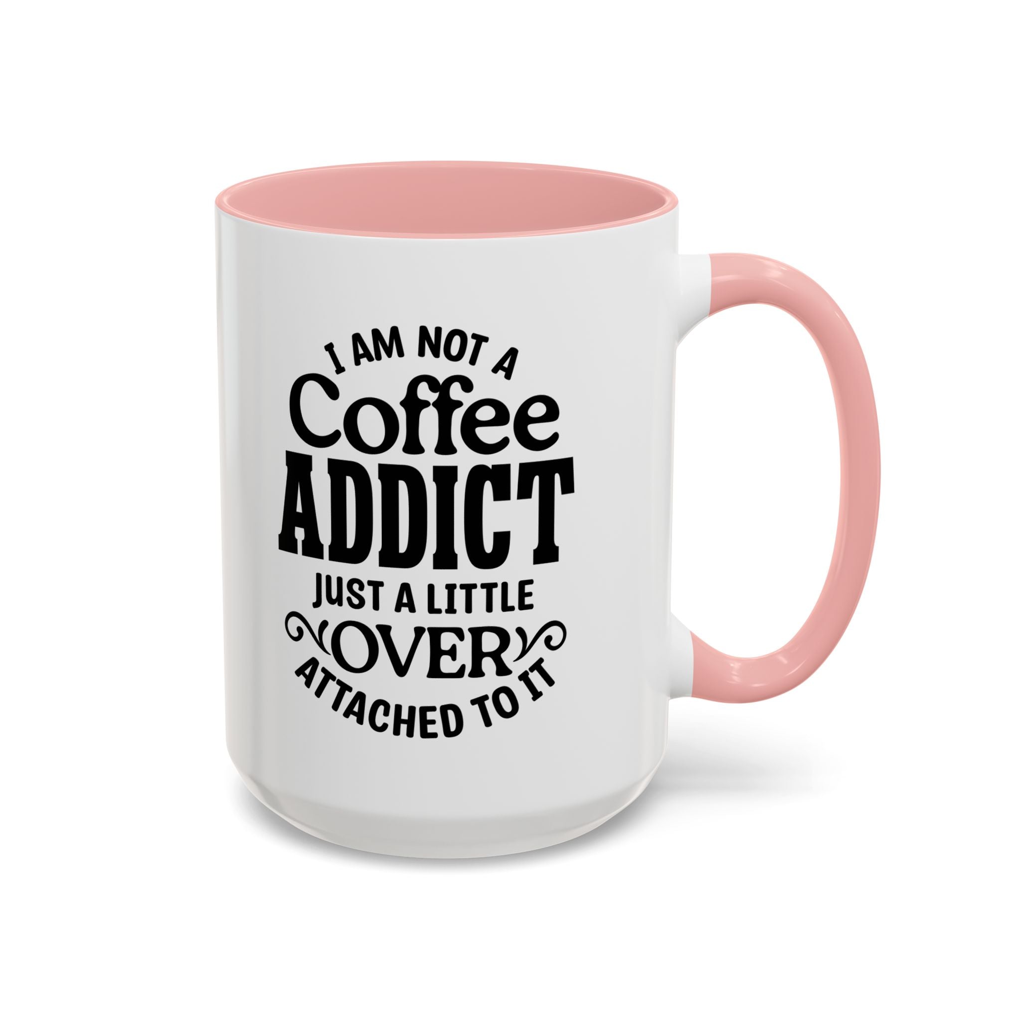 Coffee Addict Mug, Funny Coffee Lover Gift, Black Accent Mug, Warm Beverage Cup, Office Humor Drinkware
