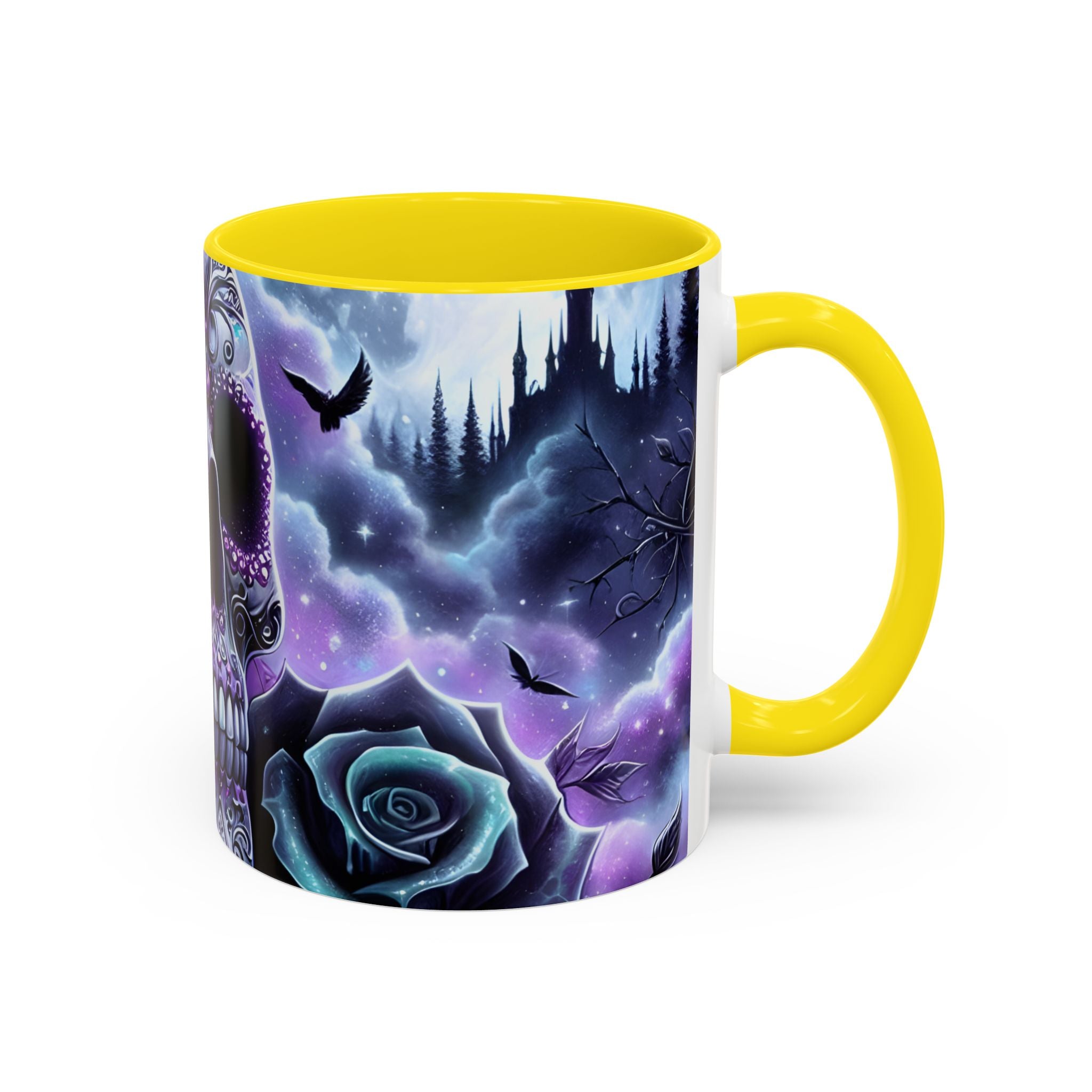 Gothic Skull Accent Coffee Mug - 11oz & 15oz roses fantasy