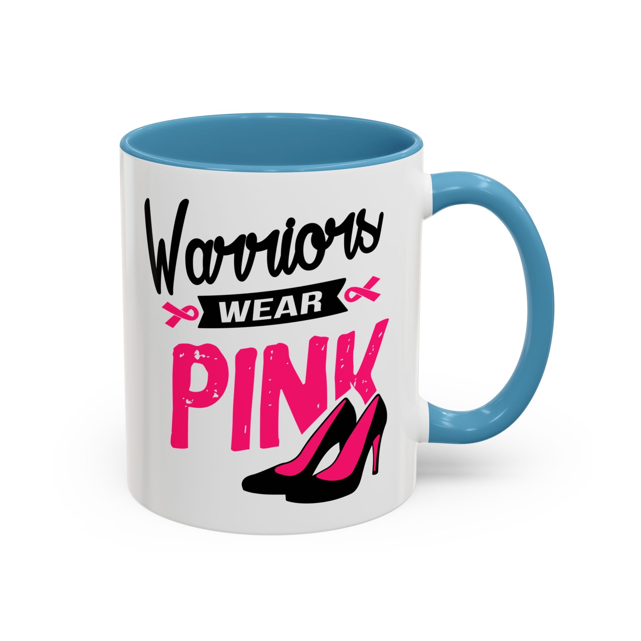 Breast Cancer Awareness Coffee Mug, Inspirational Gift, Warrior Mug, Pink Ribbon Awareness, Supportive Beverage Cup