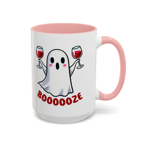Boozy Ghost Accent Coffee Mug | Funny Halloween Tea Cup, Spooky Gift, Halloween Decor, Ghost Mug for Parties, Unique Drinkware