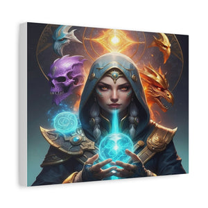 Mystical Sorceress Canvas Artwork - Fantasy Wall Decor