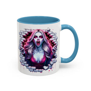 Vampire Wall Art Coffee Mug - Gothic,  Perfect Gift for Halloween, Unique Art Mug, Monster Mug, Fantasy Drinkware