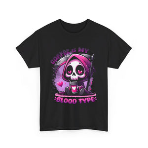 My blood type is coffee Unisex Heavy Cotton Tee by abc school fundraiser