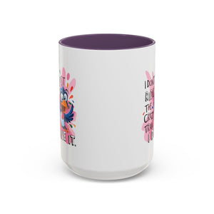 Funny attitude Travel Mug - "I Don't Just Ride the Crazy Train, I Drive It" - Colorful Bird Design