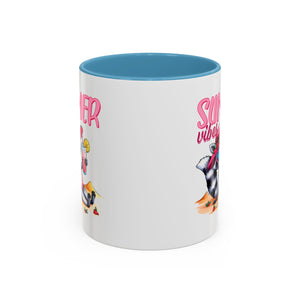 Summer Vibes Accent Coffee Mug - Fun & Colorful Design for Relaxing Moments